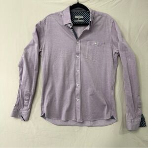 Ted Baker London Button Down, Long Sleeve Size 4 (Large)  Light Purple/Lavender